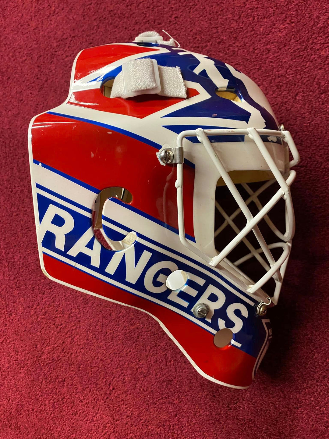 Exclusive: Mike Richter Worn Goalie Mask New Rangers Ed Cubberly