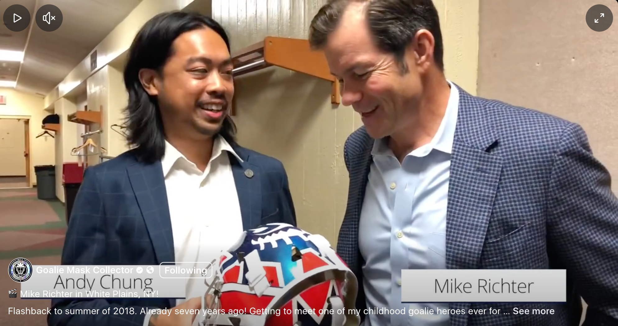 🎬 Throwback: MIKE RICHTER - Mask Talks Interview in White Plains, NY! – Game Worn Exchange