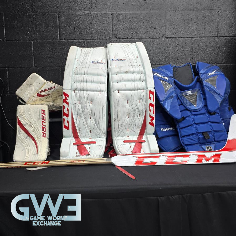 Carey Price Game Playoffs Worn Goalie Pads Set CCM RBK Chest Protect Game Worn Exchange