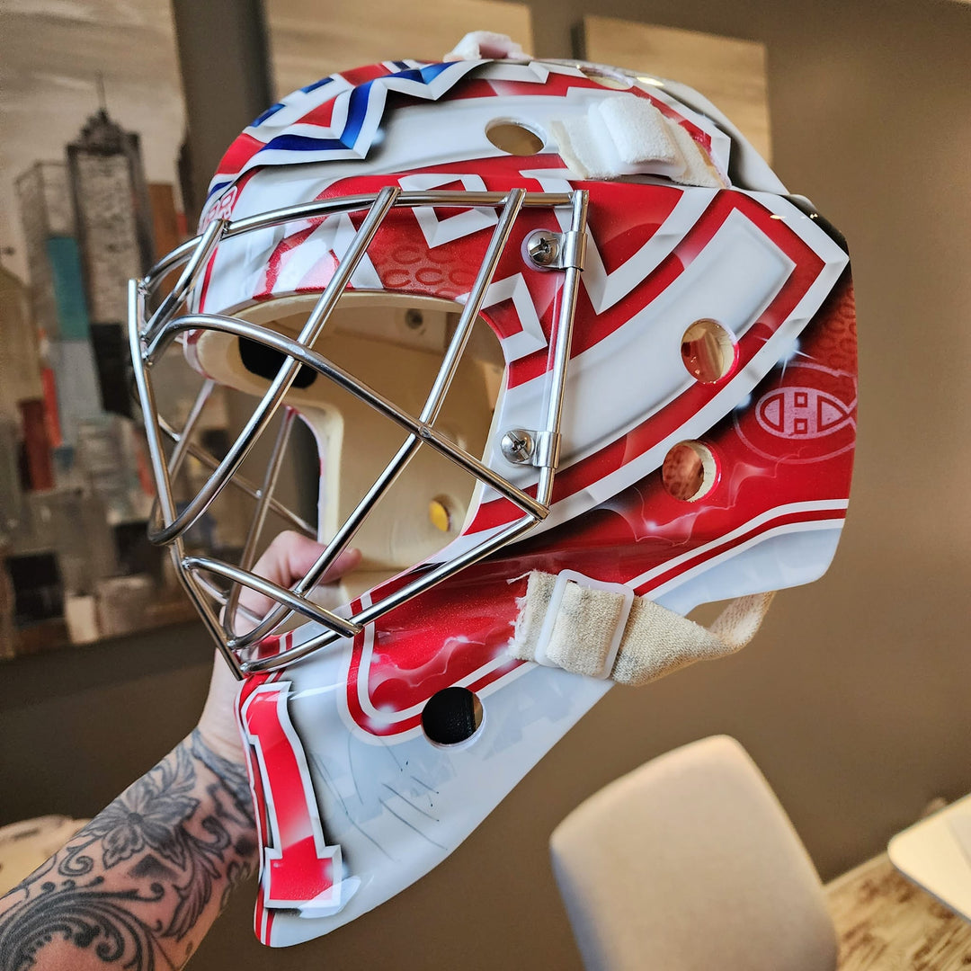 The Back Story of Carey Price's Goalie Mask 2013 Practice Worn Canadiens Pierre Gervais