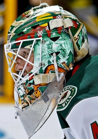 DEVIN DUBNYK GOALIE MASK GAME USED WORN MINNESOTA WILD 2016-2017 SEASON + ALL-STAR GAME + STANLEY CUP PLAYOFFS - SOLD