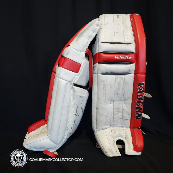 Martin Brodeur Goalie Pads 2012 Game Used Vaughn New Jersey Devils AS-02996 -SOLD