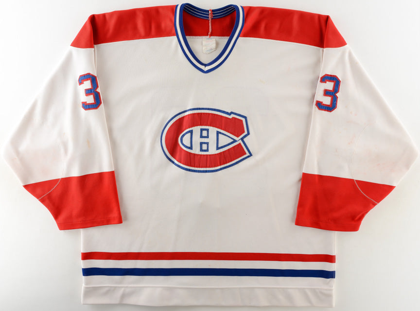 Patrick Roy Game Worn Jersey Montreal Canadiens White Circa 1988-89 Vezina Trophy 1st Team All Star Photo Matched - SOLD