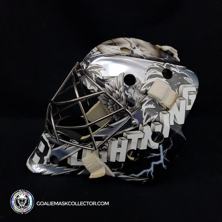 Andrei Vasilevskiy Game Worn Goalie Mask Tampa Bay Lightning 2019 Black Jersey Edition Year-SOLD