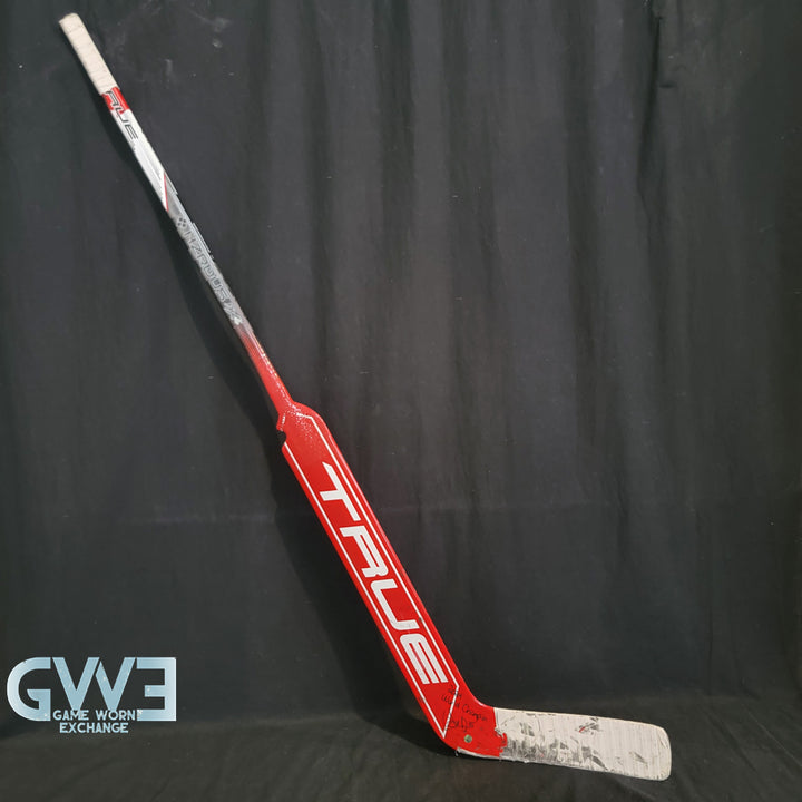 Ann-Renee Desbiens Game Used Goalie Stick 2024 Team Canada World Championship Gold Medal Winning Signed and Inscribed AS-03308