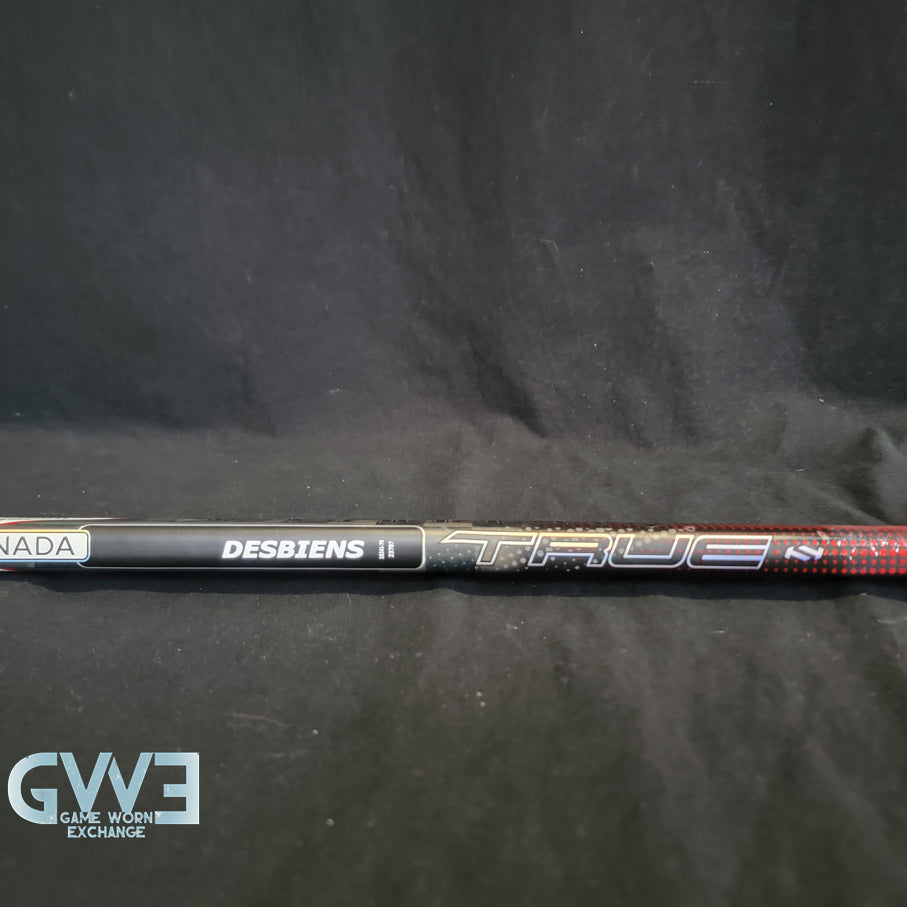 Ann-Renee Desbiens Game Used Goalie Stick 2024 Team Canada World Championship Gold Medal Winning Signed and Inscribed AS-03309