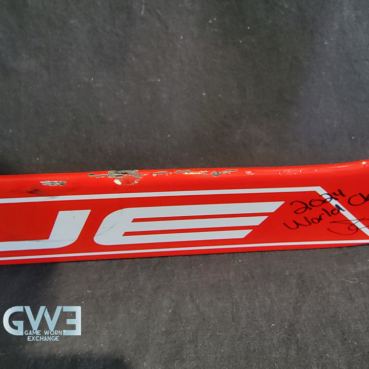 Ann-Renee Desbiens Game Used Goalie Stick 2024 Team Canada World Championship Gold Medal Winning Signed and Inscribed AS-03309