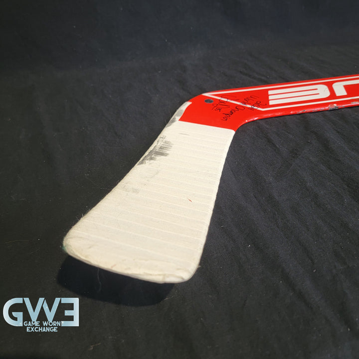 Ann-Renee Desbiens Game Used Goalie Stick 2024 Team Canada World Championship Gold Medal Winning Signed and Inscribed AS-03309