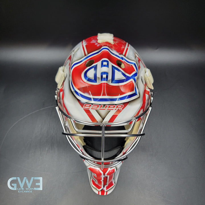 Carey Price Practice Worn Used Goalie Mask 2013 Montreal Canadiens "The Passion of Price" Painted by DaveArt David Gunnarsson on Bauer Shell From Pierre Gervais Collection Signed Autographed AS-03513