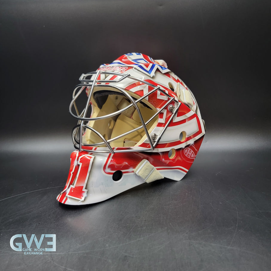 Carey Price Practice Worn Used Goalie Mask 2013 Montreal Canadiens "The Passion of Price" Painted by DaveArt David Gunnarsson on Bauer Shell From Pierre Gervais Collection Signed Autographed AS-03513