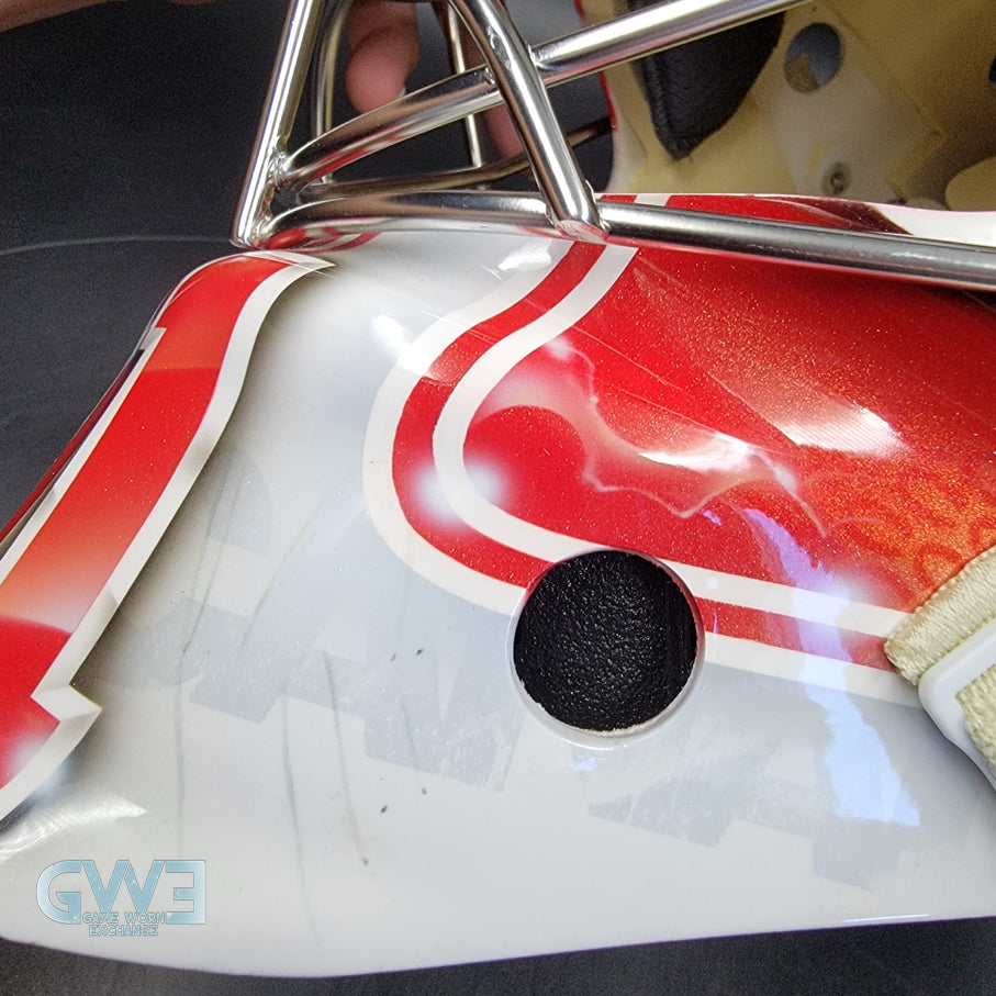Carey Price Practice Worn Used Goalie Mask 2013 Montreal Canadiens "The Passion of Price" Painted by DaveArt David Gunnarsson on Bauer Shell From Pierre Gervais Collection Signed Autographed AS-03513