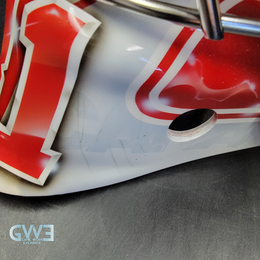 Carey Price Practice Worn Used Goalie Mask 2013 Montreal Canadiens "The Passion of Price" Painted by DaveArt David Gunnarsson on Bauer Shell From Pierre Gervais Collection Signed Autographed AS-03513