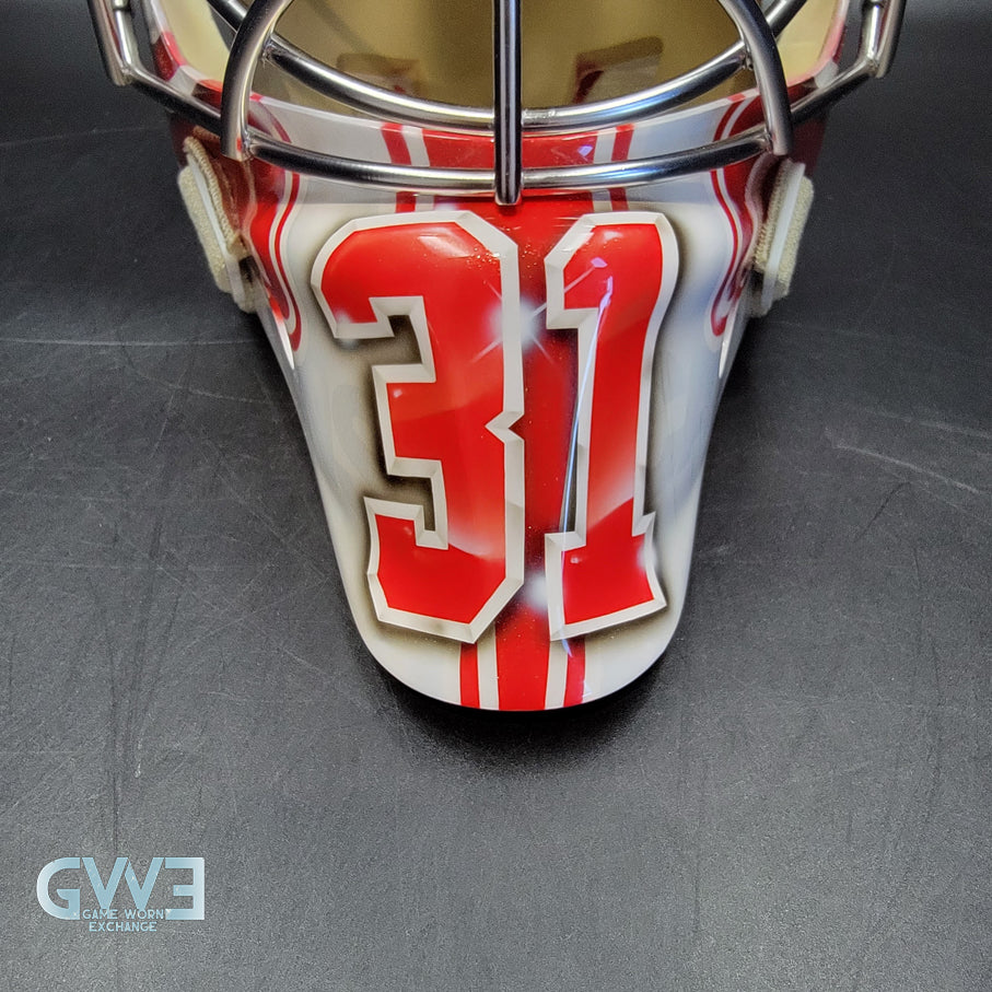Carey Price Practice Worn Used Goalie Mask 2013 Montreal Canadiens "The Passion of Price" Painted by DaveArt David Gunnarsson on Bauer Shell From Pierre Gervais Collection Signed Autographed AS-03513