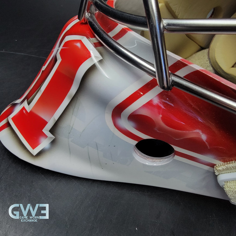 Carey Price Practice Worn Used Goalie Mask 2013 Montreal Canadiens "The Passion of Price" Painted by DaveArt David Gunnarsson on Bauer Shell From Pierre Gervais Collection Signed Autographed AS-03513