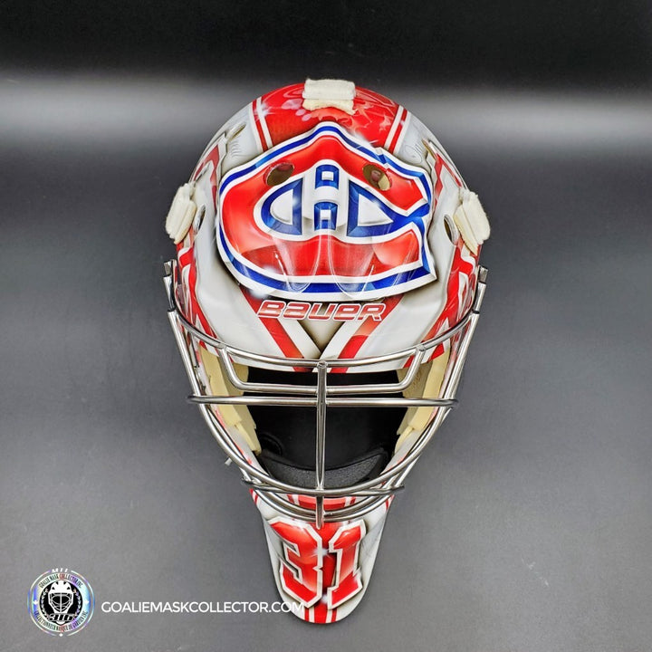 RESERVED: Carey Price Practice Worn Used Goalie Mask 2013 Montreal Canadiens "The Passion of Price" Painted by DaveArt David Gunnarsson on Bauer Shell From Pierre Gervais Collection Signed Autographed AS-02942