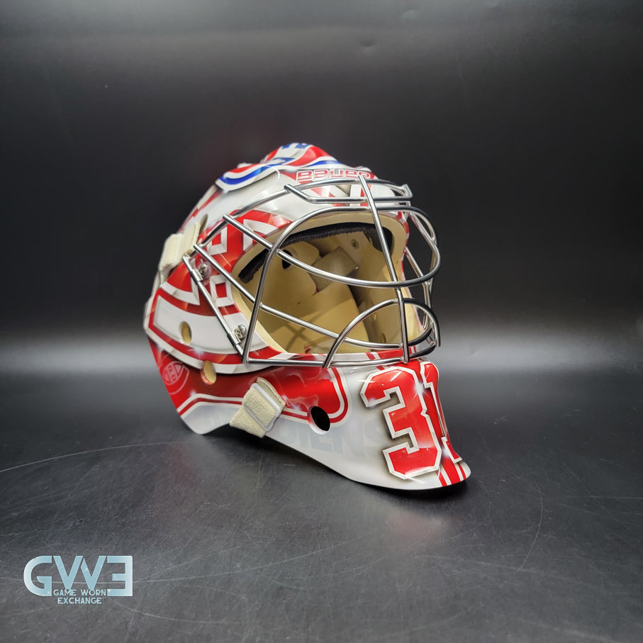 Carey Price Practice Worn Used Goalie Mask 2013 Montreal Canadiens "The Passion of Price" Painted by DaveArt David Gunnarsson on Bauer Shell From Pierre Gervais Collection Signed Autographed AS-03513