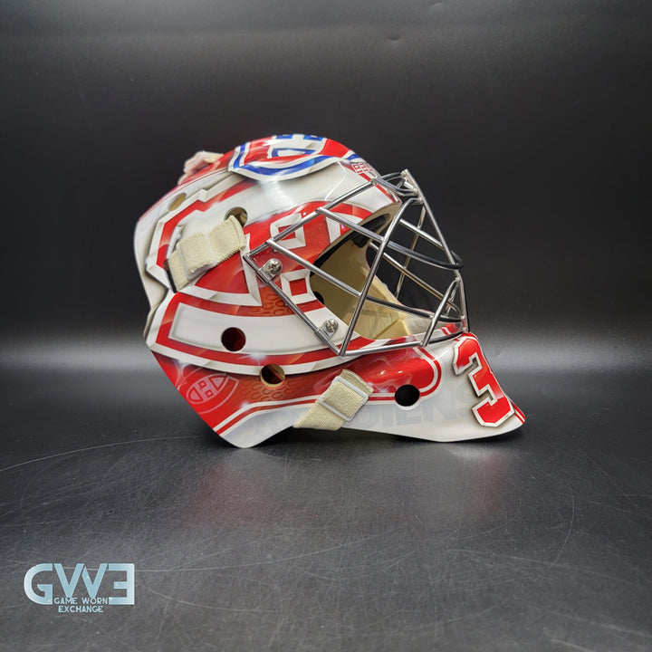 Carey Price Practice Worn Used Goalie Mask 2013 Montreal Canadiens "The Passion of Price" Painted by DaveArt David Gunnarsson on Bauer Shell From Pierre Gervais Collection Signed Autographed AS-03513