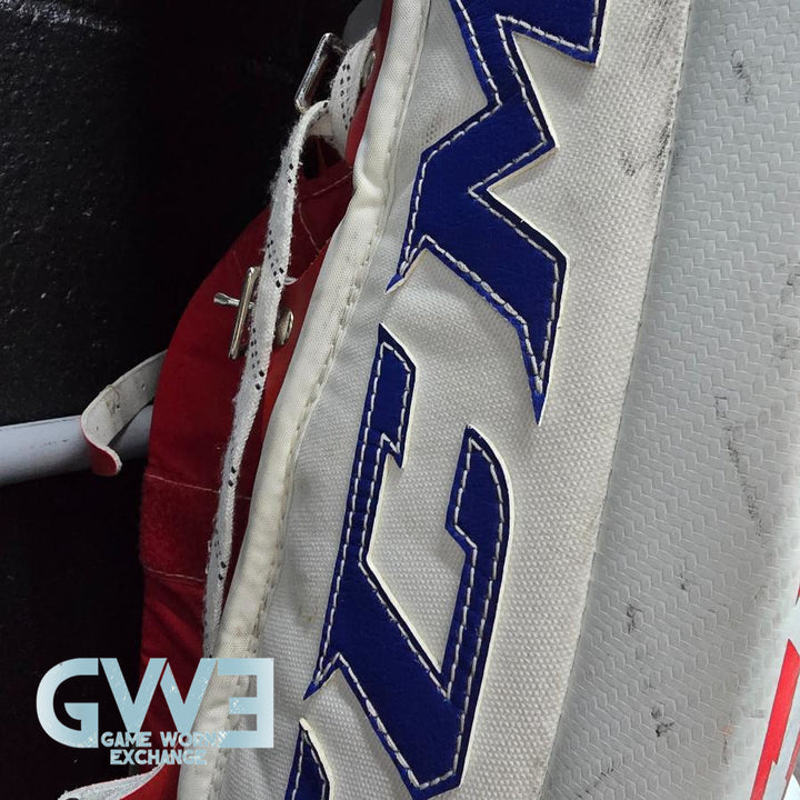 Carey Price Game Playoffs Worn Goalie Pads Set CCM + RBK Chest Protector 2012-13 Montreal Canadiens + Practice Worn Glove & Blocker Bauer AS-02961
