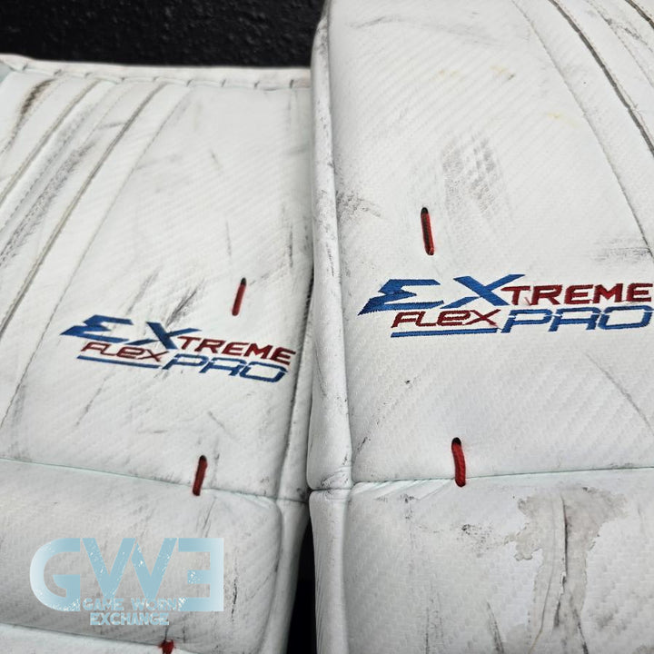 Carey Price Game Playoffs Worn Goalie Pads Set CCM + RBK Chest Protector 2012-13 Montreal Canadiens + Practice Worn Glove & Blocker Bauer AS-02961