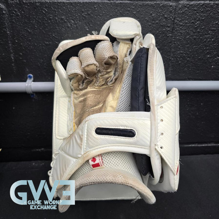 Carey Price Game Playoffs Worn Goalie Pads Set CCM + RBK Chest Protector 2012-13 Montreal Canadiens + Practice Worn Glove & Blocker Bauer AS-02961