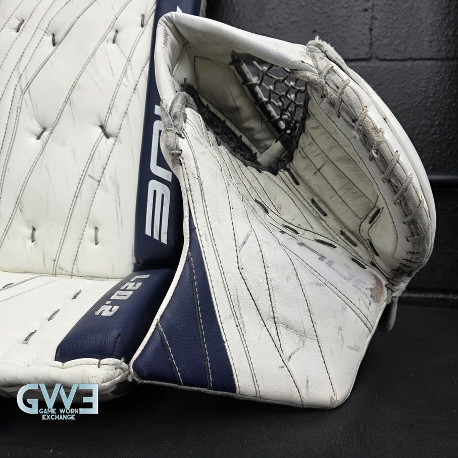 Connor Hellebuyck Game Used Goalie Pads 2022 Winnipeg Jets True Lefevre L20.2 Full Set Pro AS-02980