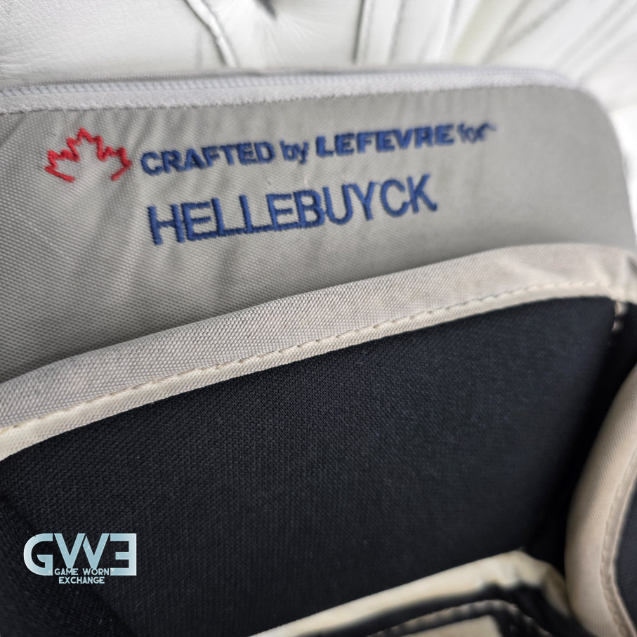 Connor Hellebuyck Game Used Goalie Pads 2022 Winnipeg Jets True Lefevre L20.2 Full Set Pro AS-02980