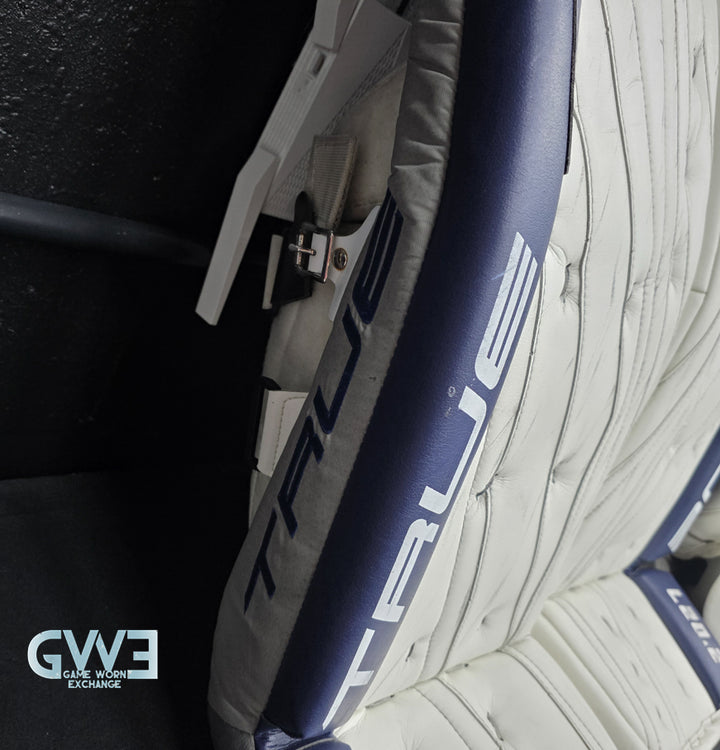 Connor Hellebuyck Game Used Goalie Pads 2022 Winnipeg Jets True Lefevre L20.2 Full Set Pro AS-02980
