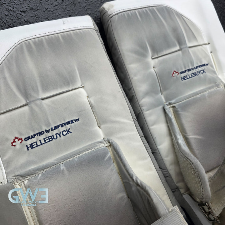 Connor Hellebuyck Game Used Goalie Pads 2022 Winnipeg Jets True Lefevre L20.2 Full Set Pro AS-02980