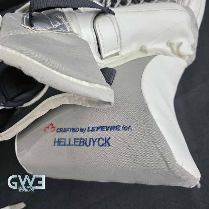 Connor Hellebuyck Game Used Goalie Pads 2022 Winnipeg Jets True Lefevre L20.2 Full Set Pro AS-02980