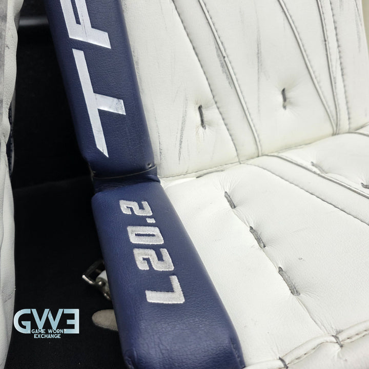 Connor Hellebuyck Game Used Goalie Pads 2022 Winnipeg Jets True Lefevre L20.2 Full Set Pro AS-02980