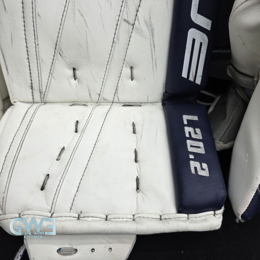 Connor Hellebuyck Game Used Goalie Pads 2022 Winnipeg Jets True Lefevre L20.2 Full Set Pro AS-02980