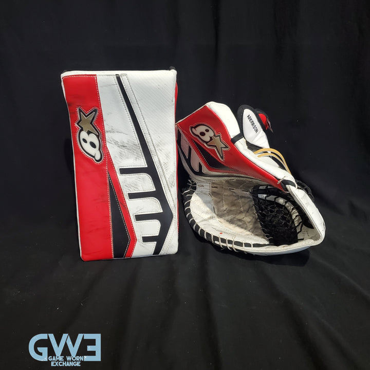 Craig Anderson Goalie Glove and Blocker 2015-2016 Ottawa Senators