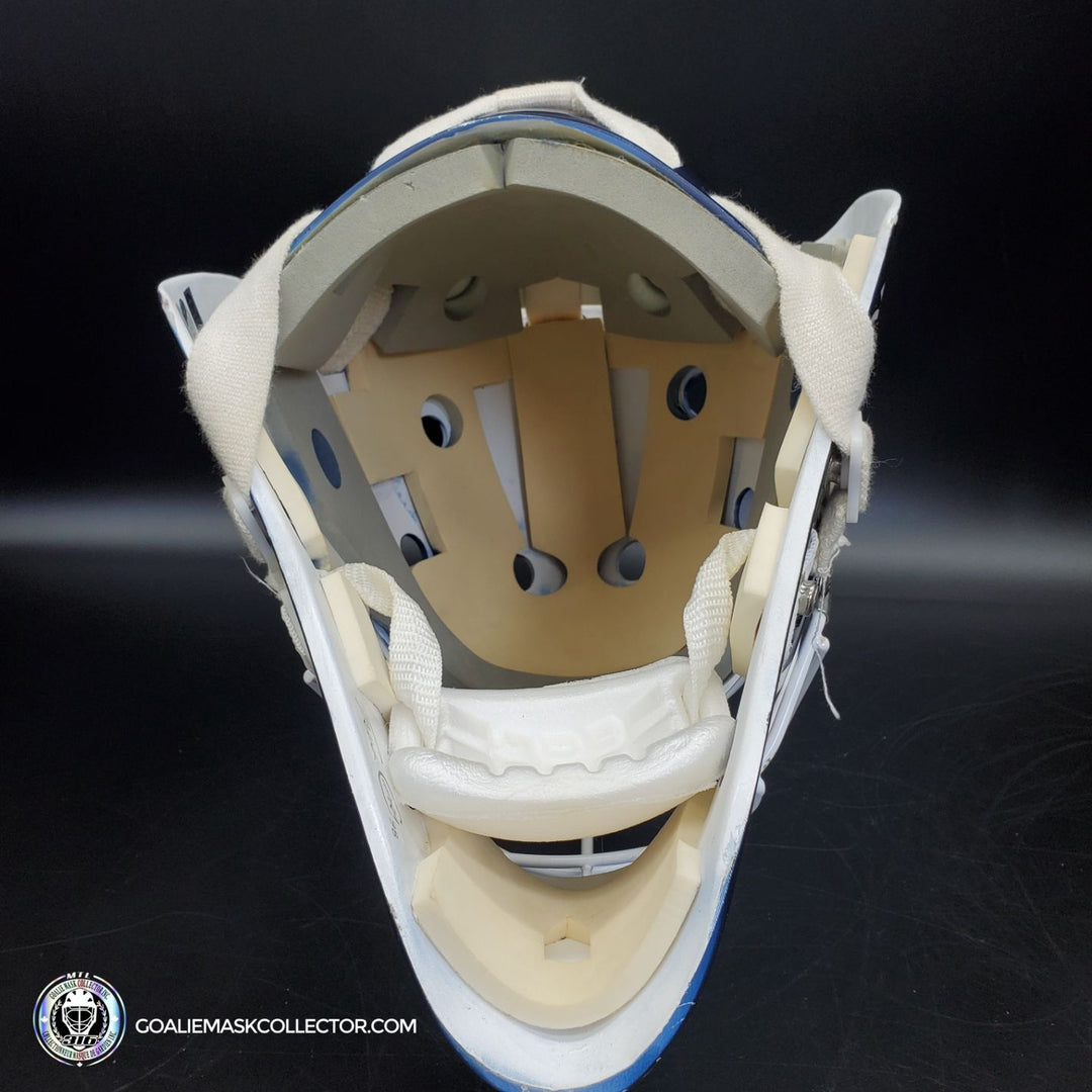 Curtis Joseph PRO "ICE READY" Goalie Mask Edmonton Oilers Signed Itech 1998 Painted By Frank Cipra AS-02770 - SOLD