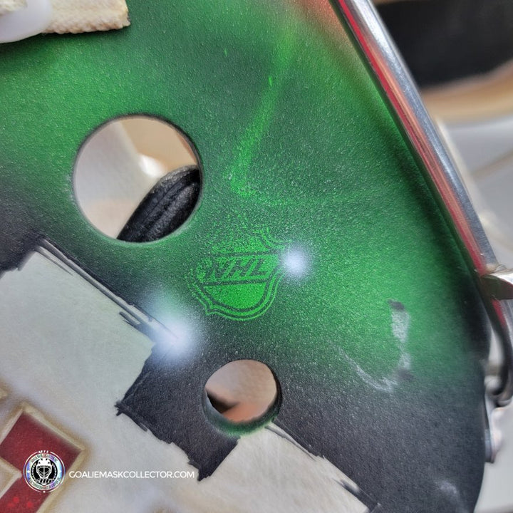 Darcy Kuemper Goalie Mask Game Worn 2019 Phoenix Coyotes Dom Malerba Shell Painted by DaveArt - SOLD