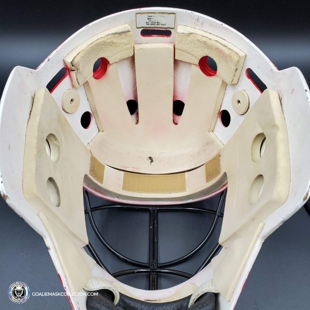 Grant Fuhr Game Worn Goalie Mask Calgary Flames Itech 1999-2000 Season Game Used Painted By Frank Cipra AS-02896