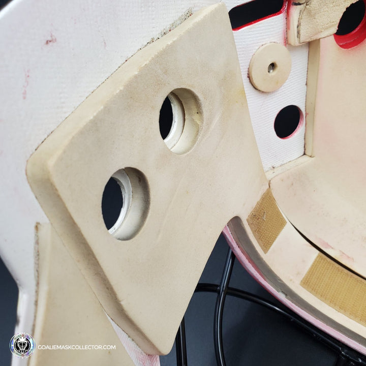 Grant Fuhr Game Worn Goalie Mask Calgary Flames Itech 1999-2000 Season Game Used Painted By Frank Cipra AS-02896