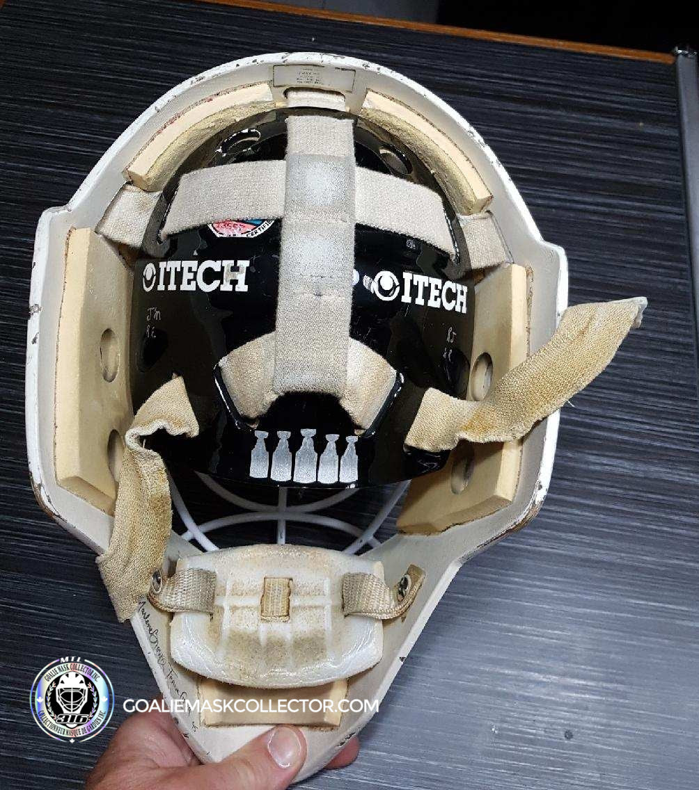 Grant Fuhr Game Worn Goalie Mask Los Angeles Kings Itech 1994-95 Season Game Used Painted by Frank Cipra