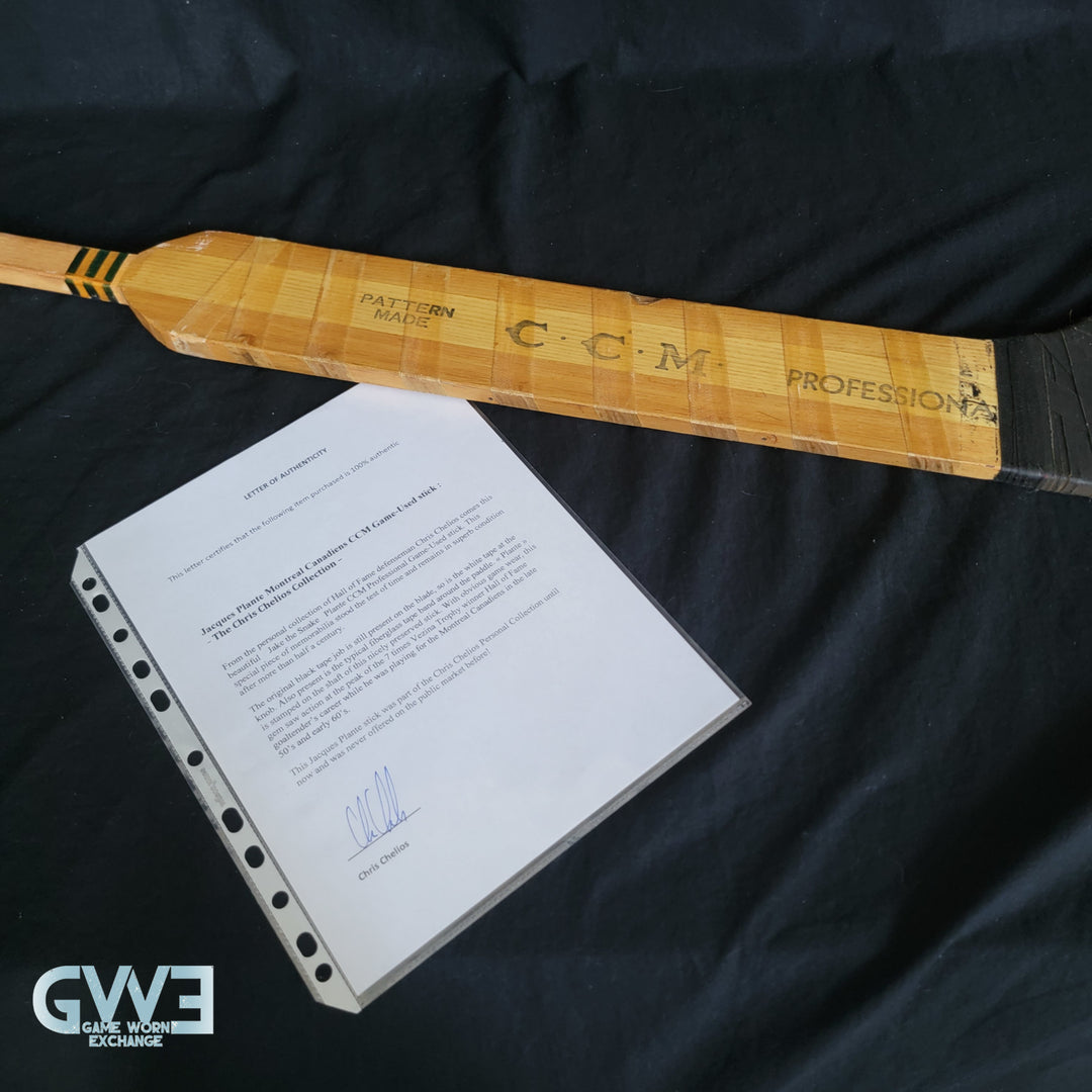jacques jake the snake plante Jacques Plante Game Used Stick Montreal Canadiens CCM From Chris Cheli – Game Worn Exchange