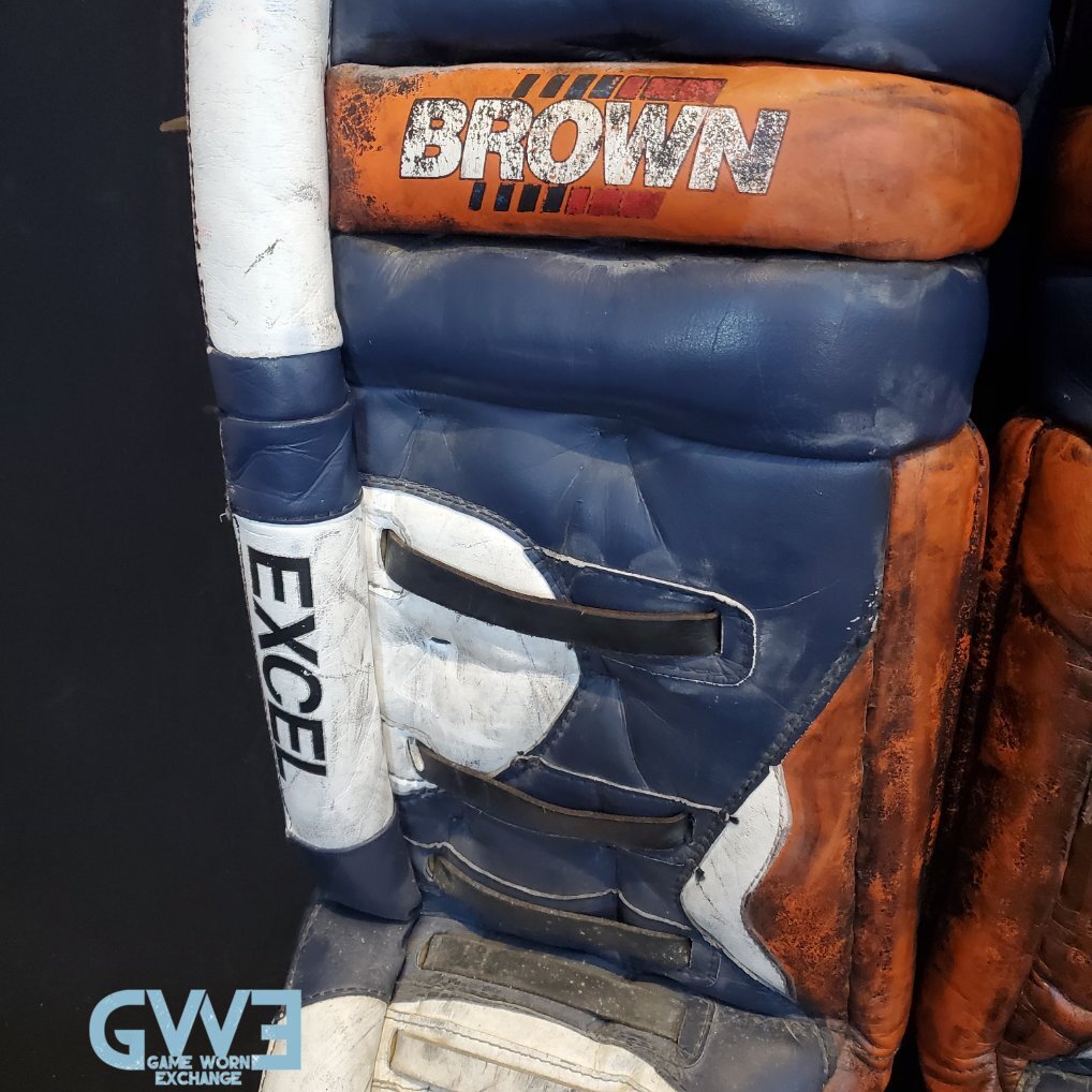 John Vanbiesbrouck Game Worn Pads Photomatched to New York Islanders and New Jersey Devils AS-02999