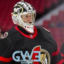 Leevi Merilainen Goalie Mask Game Worn Ottawa Senators and Karpat Oulu Hinnaus Bauer Shell AS-03400