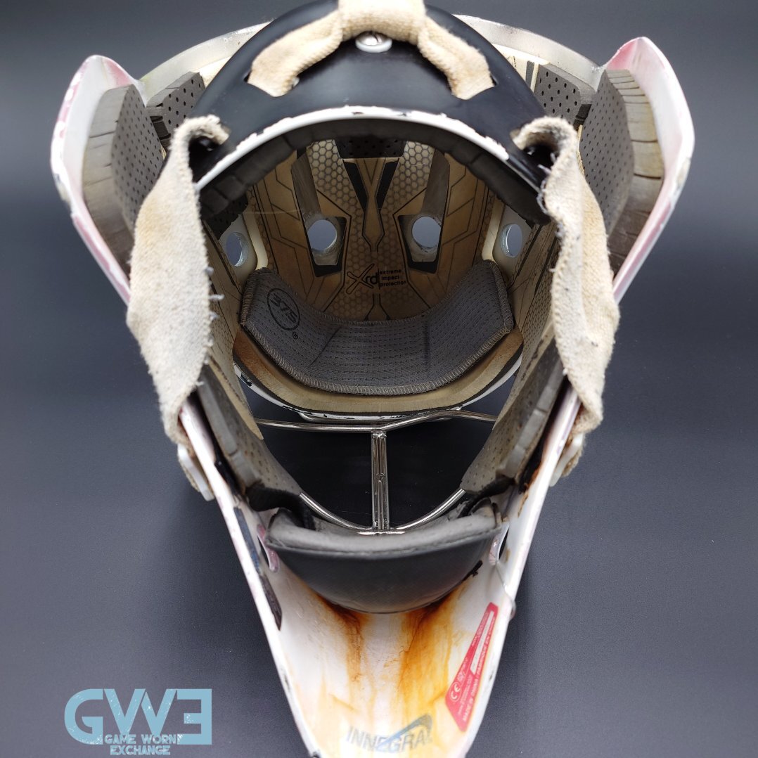 Leevi Merilainen Goalie Mask Game Worn Ottawa Senators and Karpat Oulu Hinnaus Bauer Shell AS-03400