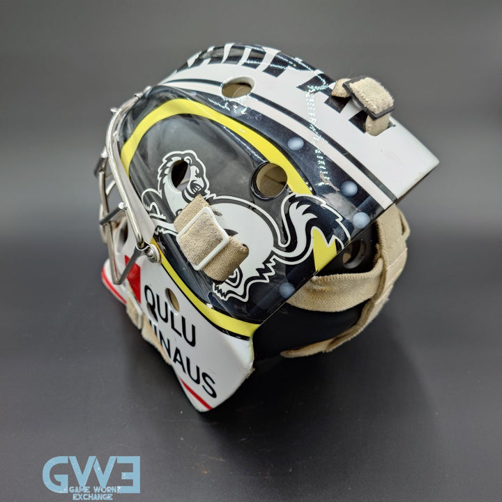Leevi Merilainen Goalie Mask Game Worn Ottawa Senators and Karpat Oulu Hinnaus Bauer Shell AS-03400