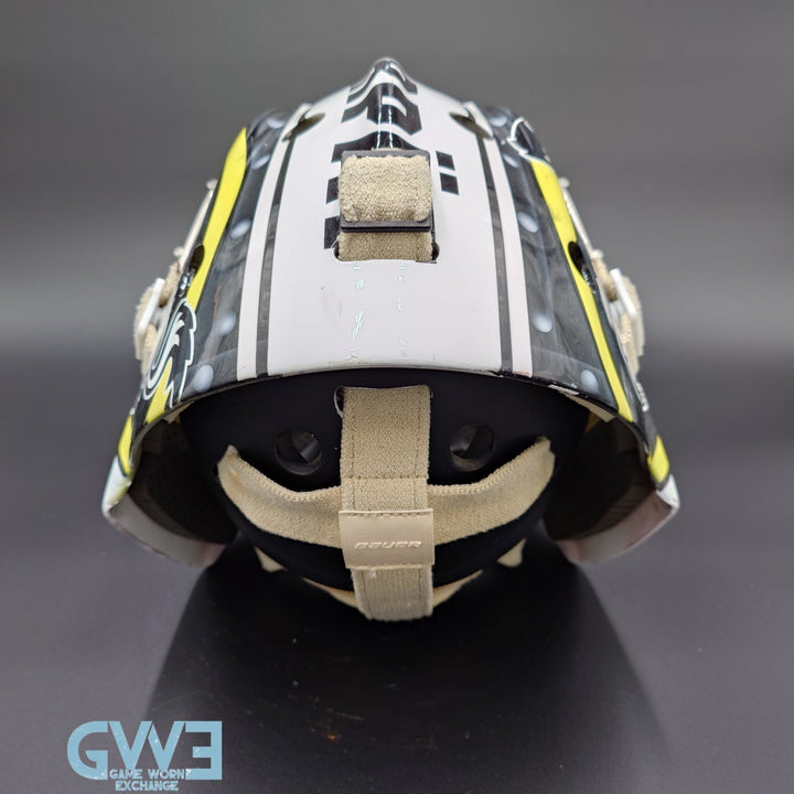 Leevi Merilainen Goalie Mask Game Worn Ottawa Senators and Karpat Oulu Hinnaus Bauer Shell AS-03400