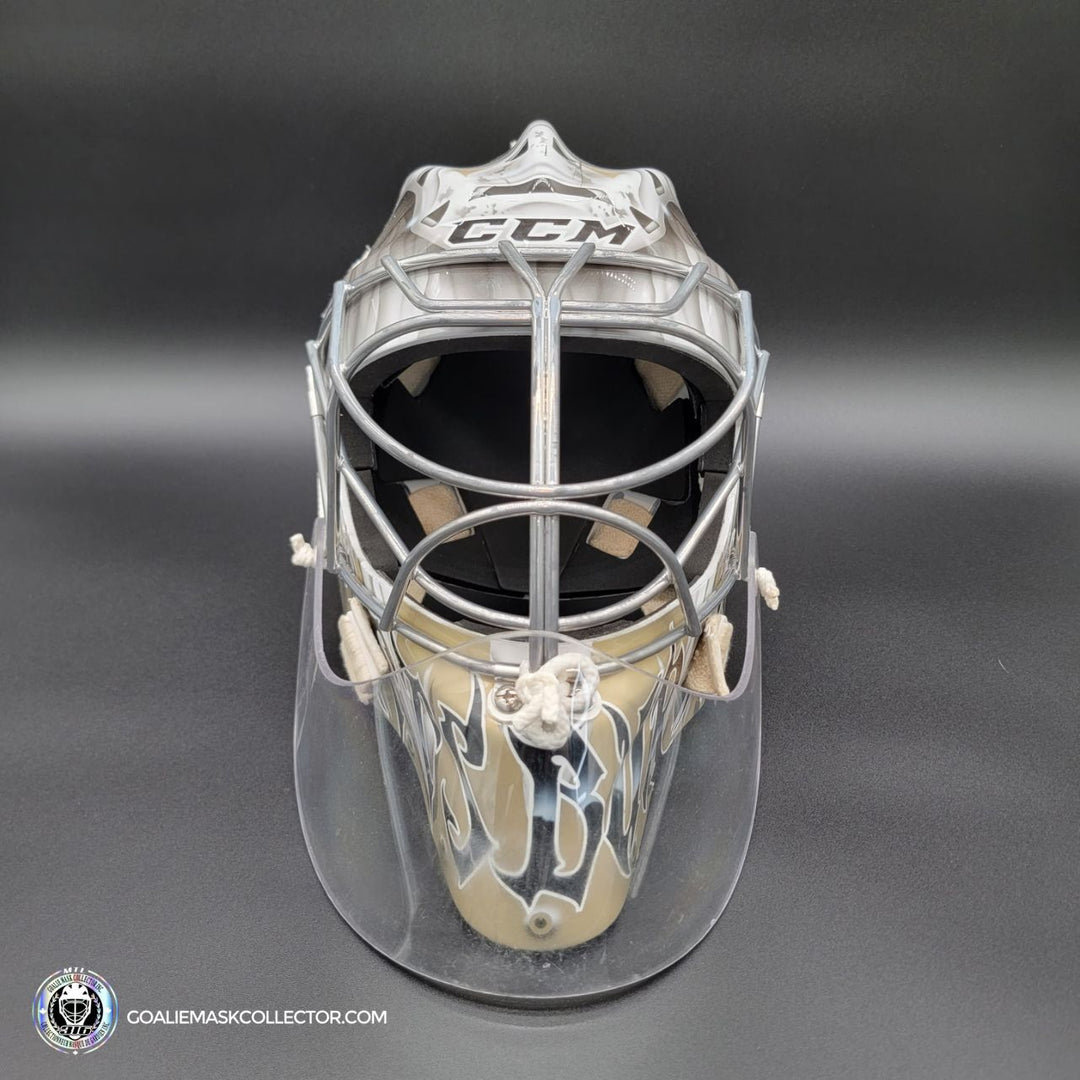 Marc-Andre Fleury Backup Practice Worn Goalie Mask 2013 Pittsburgh Penguins AS-01805-SOLD