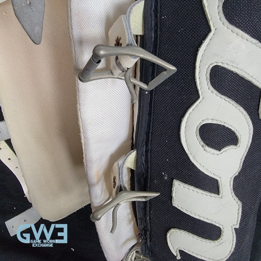 Martin Brodeur Game Used Goalie Pads 1996-97 New Jersey Devils Heaton Helite IV Photo-Matched AS-03492