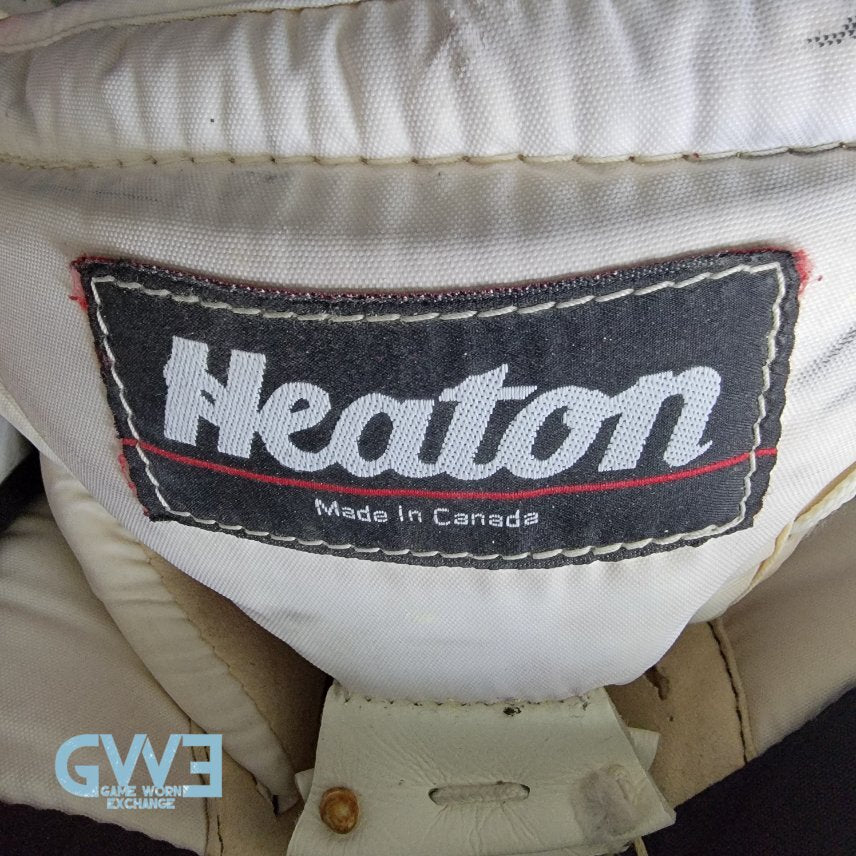 Martin Brodeur Game Used Goalie Pads 1996-97 New Jersey Devils Heaton Helite IV Photo-Matched AS-03492