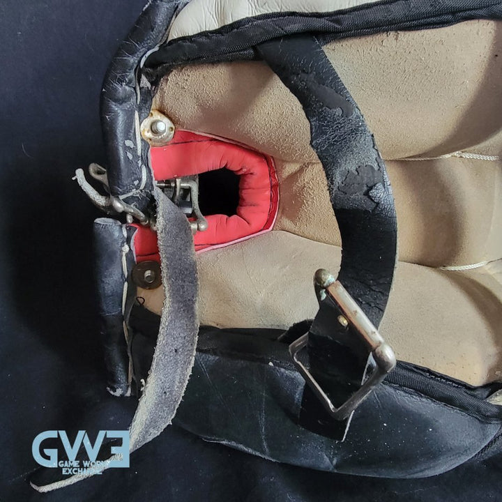 Martin Brodeur Game Used Goalie Pads 1996-97 New Jersey Devils Heaton Helite IV Photo-Matched AS-03492