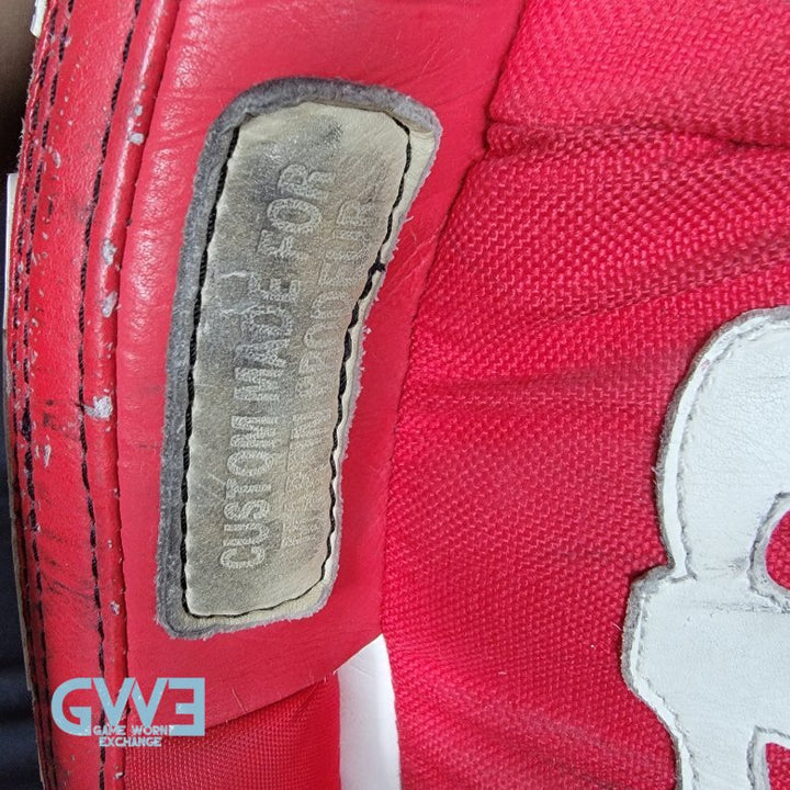 Martin Brodeur Game Used Goalie Pads 1996-97 New Jersey Devils Heaton Helite IV Photo-Matched AS-03492
