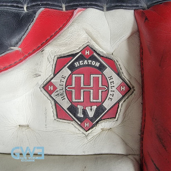 Martin Brodeur Game Used Goalie Pads 1996-97 New Jersey Devils Heaton Helite IV Photo-Matched AS-03492
