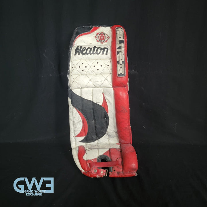 Martin Brodeur Game Used Goalie Pads 1996-97 New Jersey Devils Heaton Helite IV Photo-Matched AS-03492